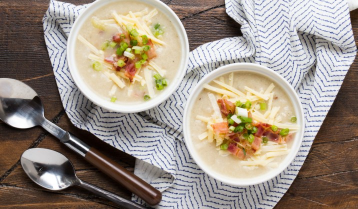 Winter is all about comfort food and nothing quite warms the soul on a chilly day than this deliciously cheesy potato soup.