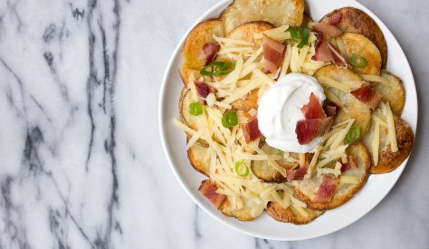 Nachos with an Irish twist. Food blogger Christina Lane shares her favourite potato nacho recipe using Kerrygold butter and cheese. 